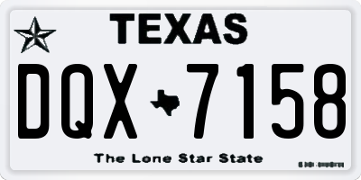 TX license plate DQX7158