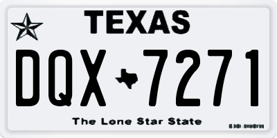 TX license plate DQX7271