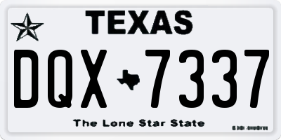 TX license plate DQX7337