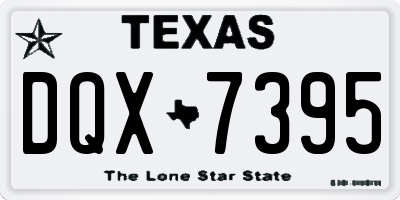 TX license plate DQX7395