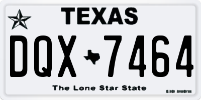 TX license plate DQX7464