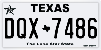 TX license plate DQX7486