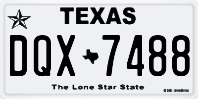 TX license plate DQX7488