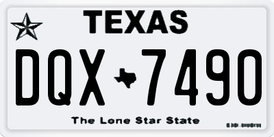 TX license plate DQX7490