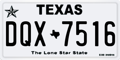 TX license plate DQX7516