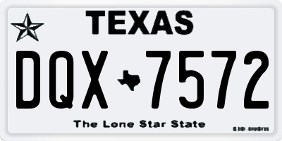 TX license plate DQX7572
