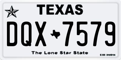 TX license plate DQX7579