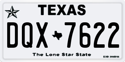 TX license plate DQX7622