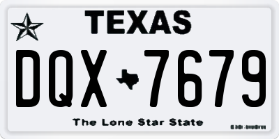 TX license plate DQX7679