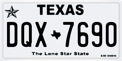 TX license plate DQX7690