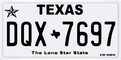 TX license plate DQX7697