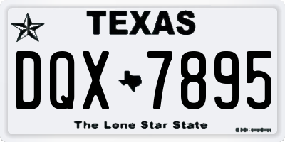 TX license plate DQX7895