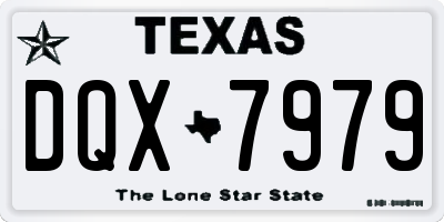 TX license plate DQX7979
