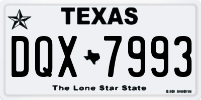 TX license plate DQX7993