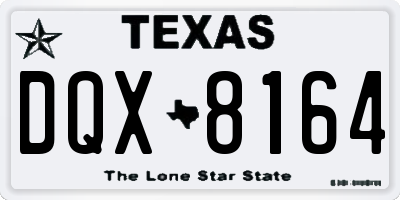 TX license plate DQX8164