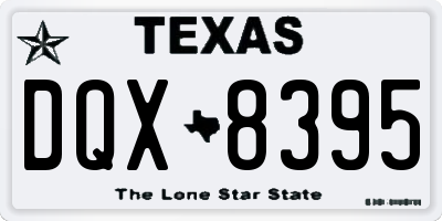 TX license plate DQX8395