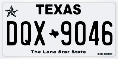 TX license plate DQX9046