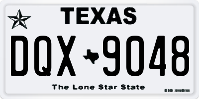 TX license plate DQX9048