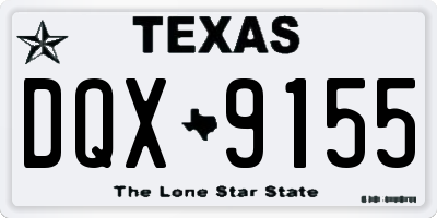 TX license plate DQX9155
