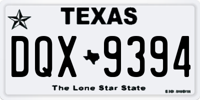 TX license plate DQX9394