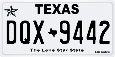 TX license plate DQX9442