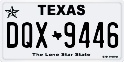 TX license plate DQX9446