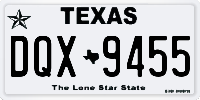 TX license plate DQX9455