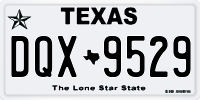 TX license plate DQX9529