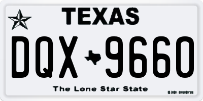 TX license plate DQX9660