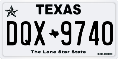 TX license plate DQX9740