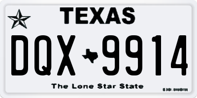 TX license plate DQX9914