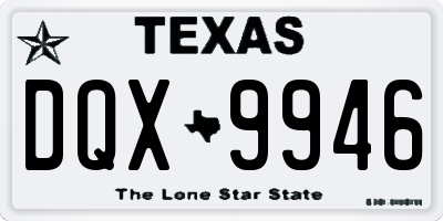 TX license plate DQX9946