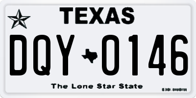TX license plate DQY0146