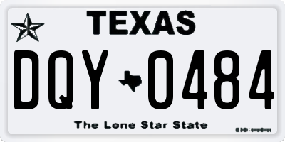 TX license plate DQY0484