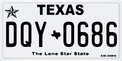 TX license plate DQY0686