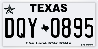 TX license plate DQY0895