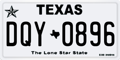TX license plate DQY0896