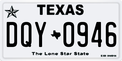 TX license plate DQY0946
