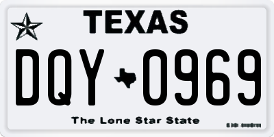 TX license plate DQY0969
