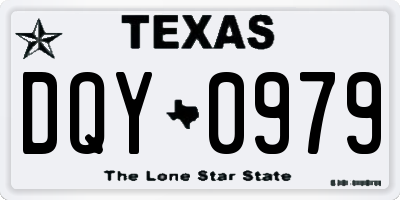 TX license plate DQY0979
