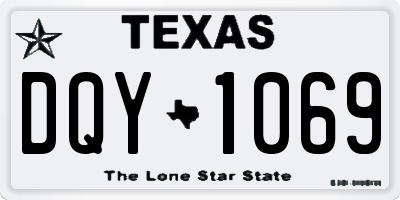 TX license plate DQY1069