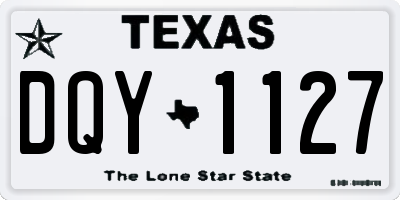 TX license plate DQY1127
