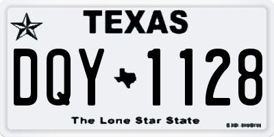 TX license plate DQY1128