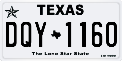 TX license plate DQY1160