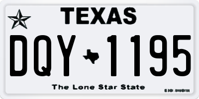 TX license plate DQY1195