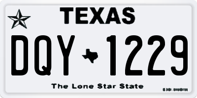 TX license plate DQY1229