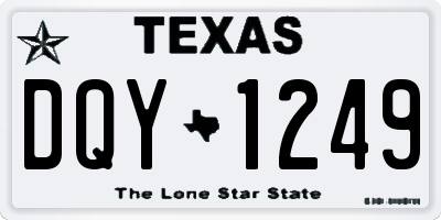 TX license plate DQY1249