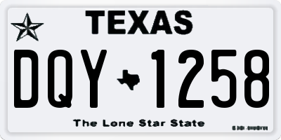 TX license plate DQY1258