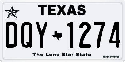 TX license plate DQY1274
