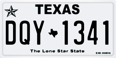 TX license plate DQY1341